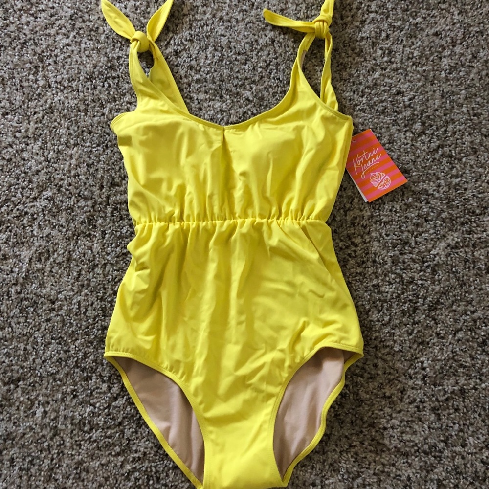 NWT Kortni Jeane Tie Up One Piece Swim Suit